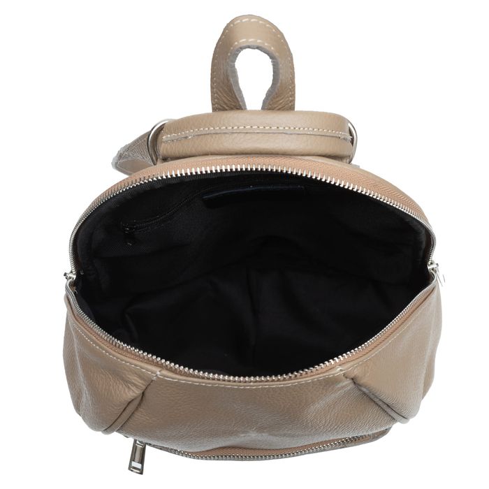 VERA PELLE plecak damski skórzany elegancki klasyczny V565 granatowy