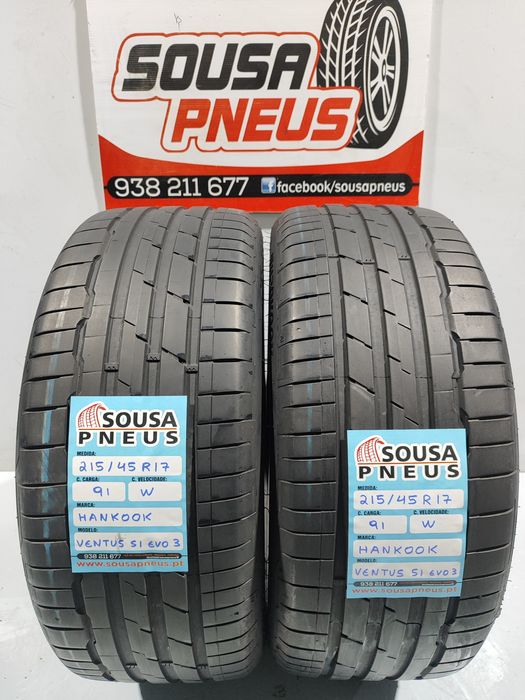 2 pneus semi novos 215-45R17 Hankook - Oferta dos Portes