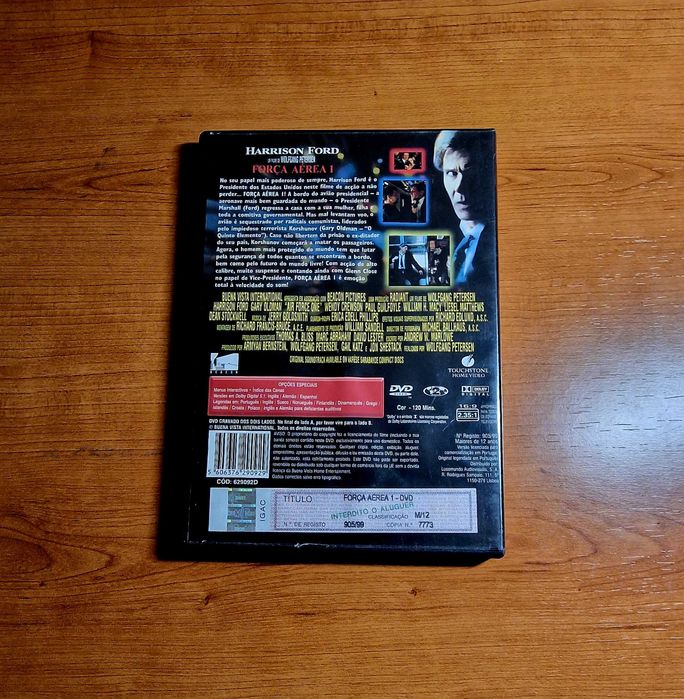 FORÇA AÉREA 1 (Wolfgang Petersen)Harrison Ford/Glenn Close/Gary Oldman