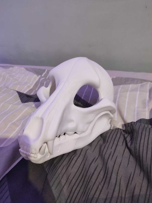 Maska skull dog na twarz skeleton K9 fursuit furry