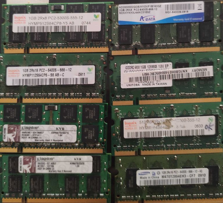 Memorias Ram 8 Gb 4 Gb 2 Gb