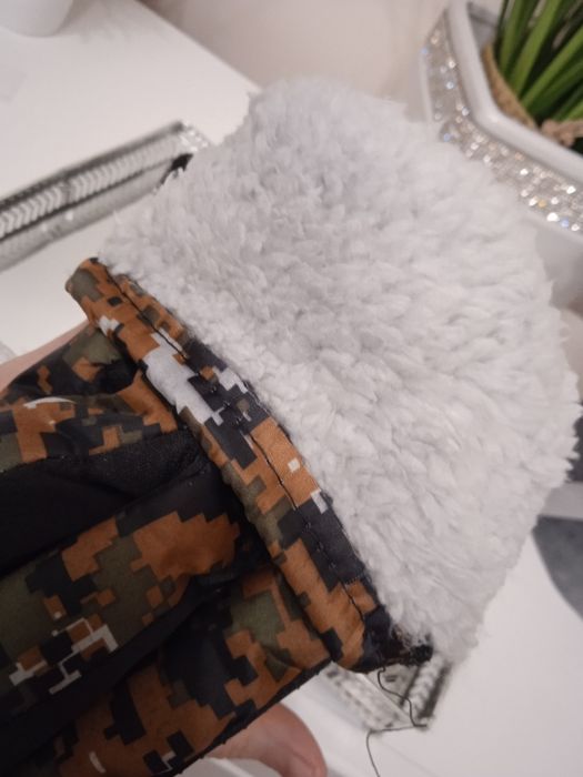 Rękawiczki zimowe ocieplane moro L