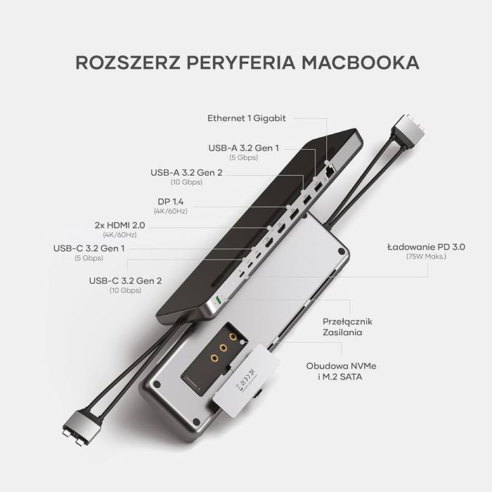 Satechi stacja dokująca z miejscem na dysk NVMe SSD
