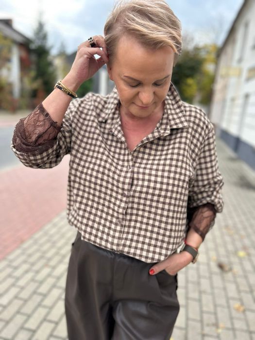 Butik koszula z koronką nowa kolekcja one size new