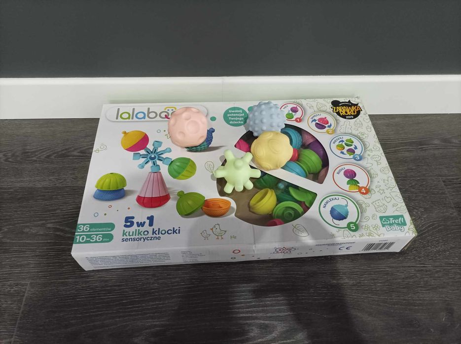 Kulkoklocki Lalaboom 36 elementów plus 4 piłeczki sensoryczne