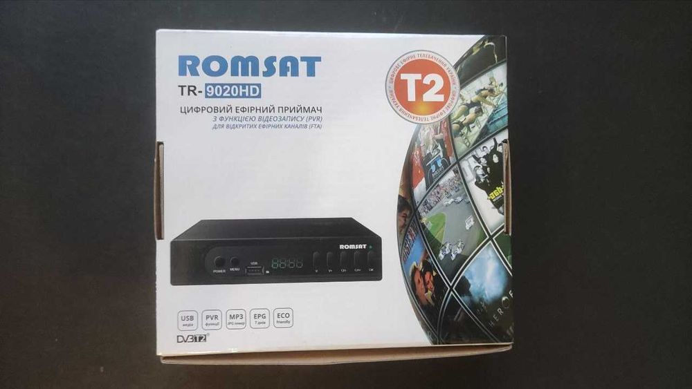 DVB-T2 цифровий ефірний приймач Ресивер Romsat TR-9020HD