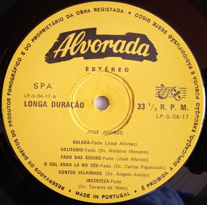 José Afonso / Luis Góis	- - - - -		Coimbra	- - - - -	LP