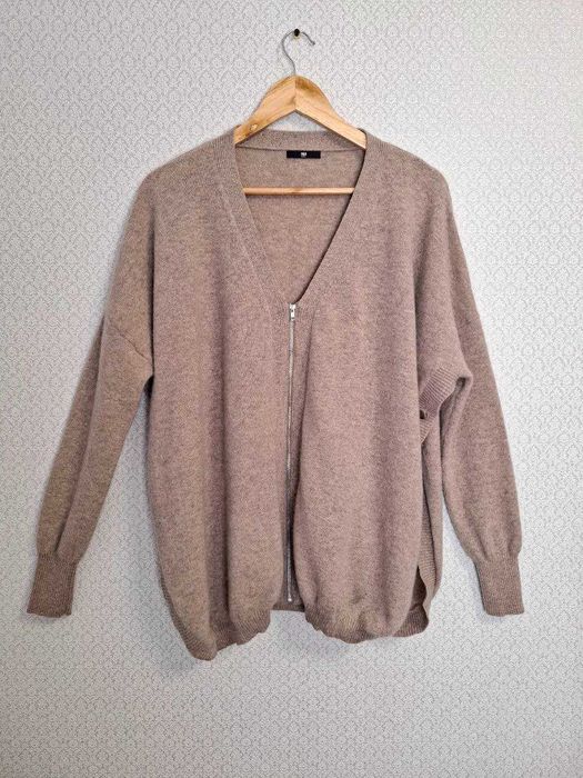 Кардиган кашеміровий Бежевий жіночий M& Paris M/L оверсайз