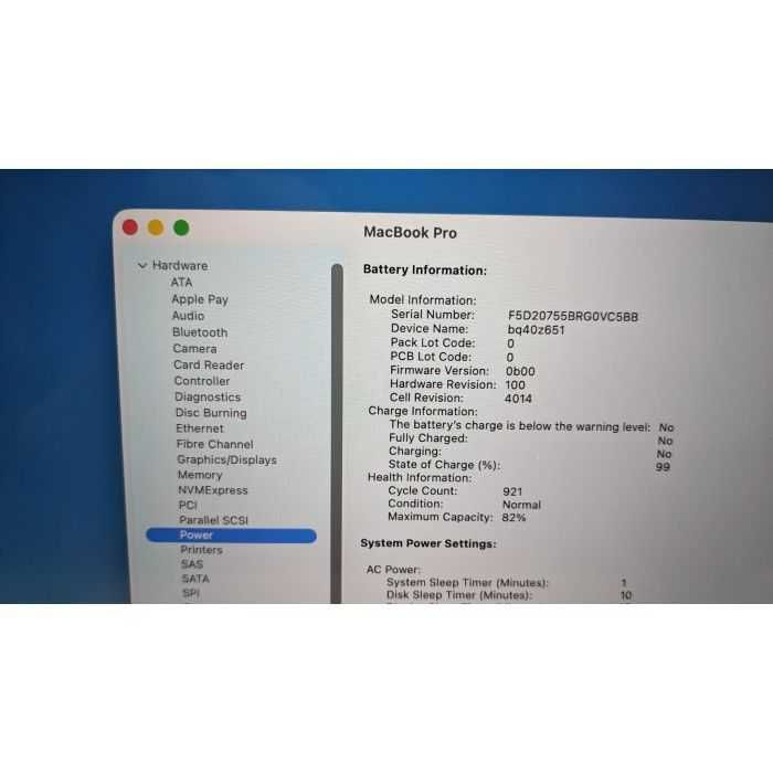 Laptop Apple MacBook Pro 16 2021 16GB 500GB