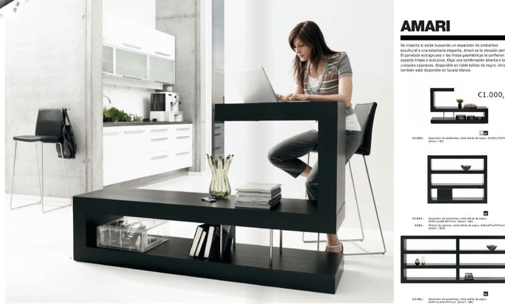 Móvel tipo estante preto BoConcept