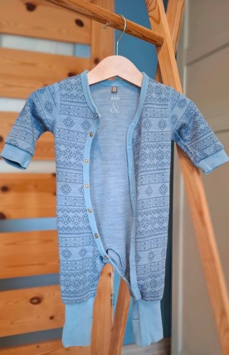 Piżama rampers wełna merino rozmiar 56