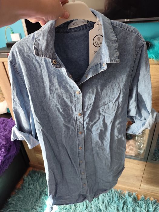 Denim sukienka ,koszula xl