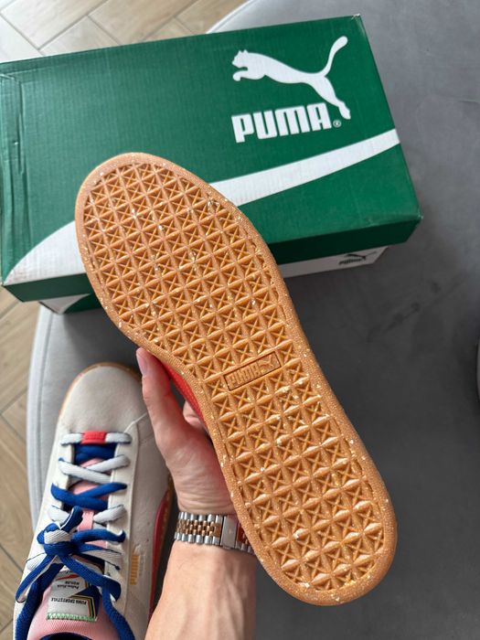 Puma Suede Podium sneakersy kremowo-czerwono-niebieskie rozmiar 45