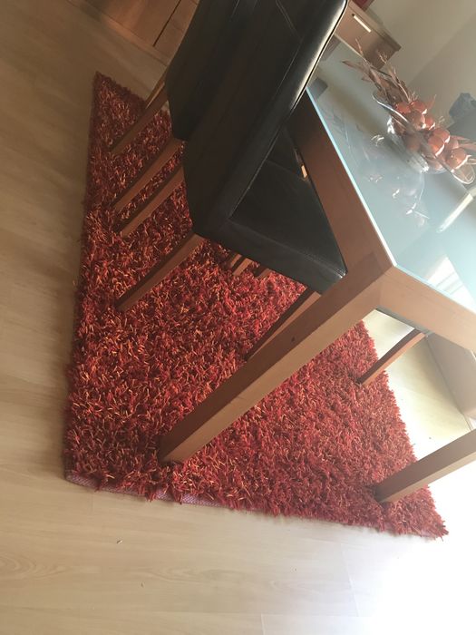 Carpete grande 1.40*1.95 tons laranja-vermelho