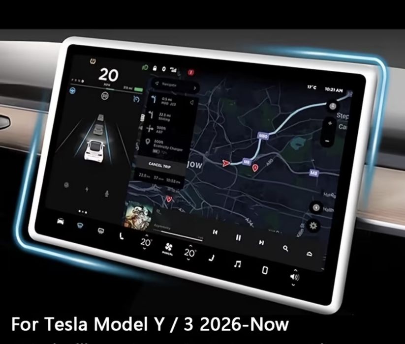 Tesla Y Szkło Folia Ekran 16 cali 8 cali plus Silikon! Przód i tył!