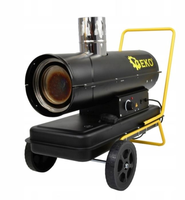 Nagrzewnica olejowa dmuchawa 25kW termostat komin odprowadzacz spalin