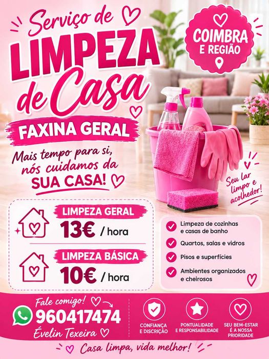 Limpeza de casa (Faxina geral)