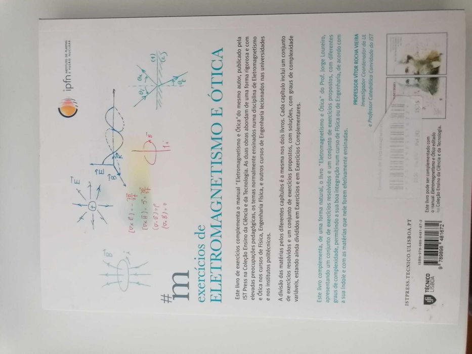 livro de exercícios de eletromagnetismo e ótica