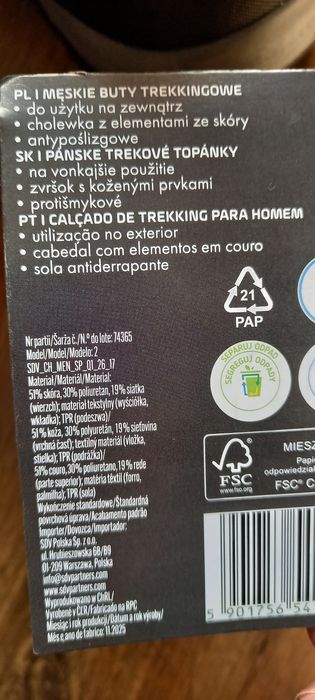 Buty męskie trekingi Go Active 45