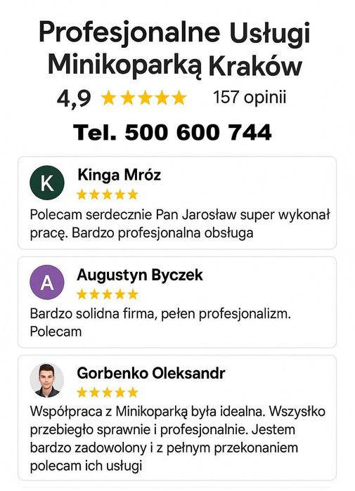 TANIA Minikoparka, Szybko na jutro Usługi minikoparką Minikoparki