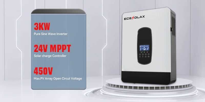 Гібридний інвертор ECGSOLAX SP-3200 в наявності 3 кВт 24 В 220-230 В