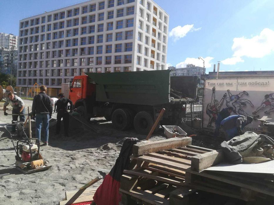 Уборка территории участка  Экскаватор Вывоз мусор + погрузка!