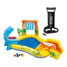Piscina e Centro de Jogos Insuflável Intex Dinossauro (249x191x109cm) - Novo