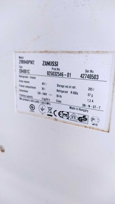 Холодильник по ціні компресора Zanussi Зануссі