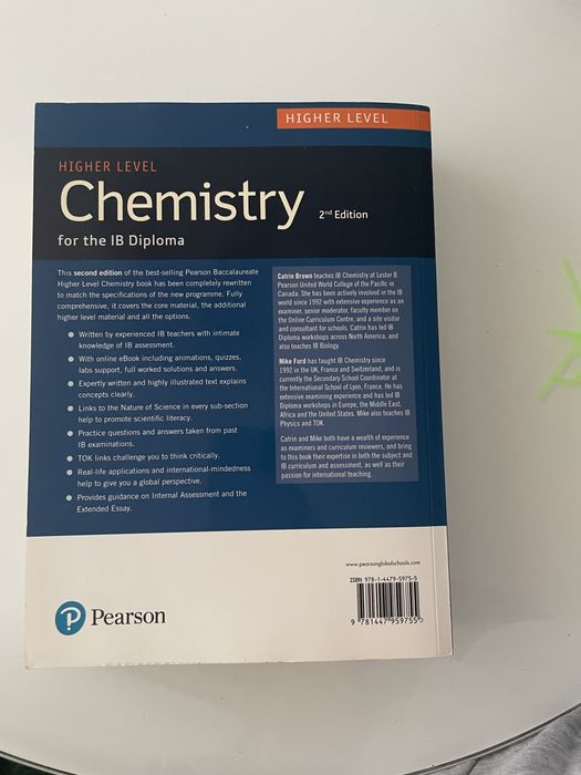 Chemistry Higher Level Pearson Coursebook