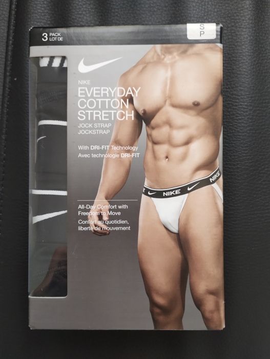Nike JockStraps majtki 3pack -roz. S- nowe - czarne