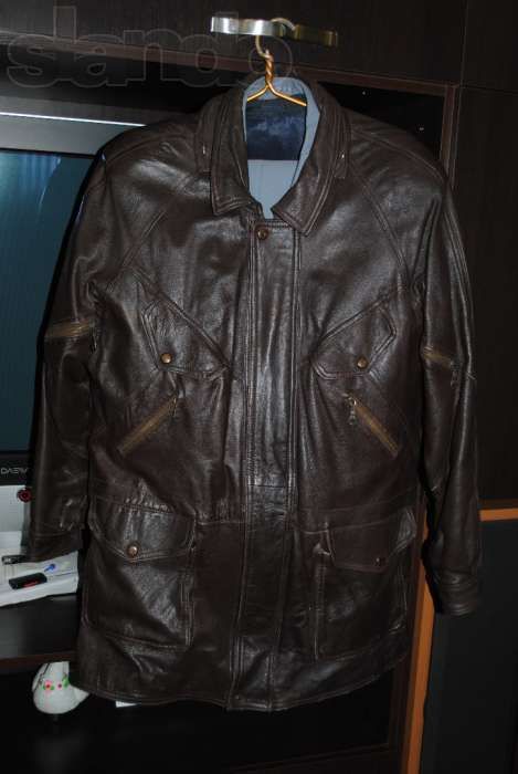 Кожаная мужская куртка