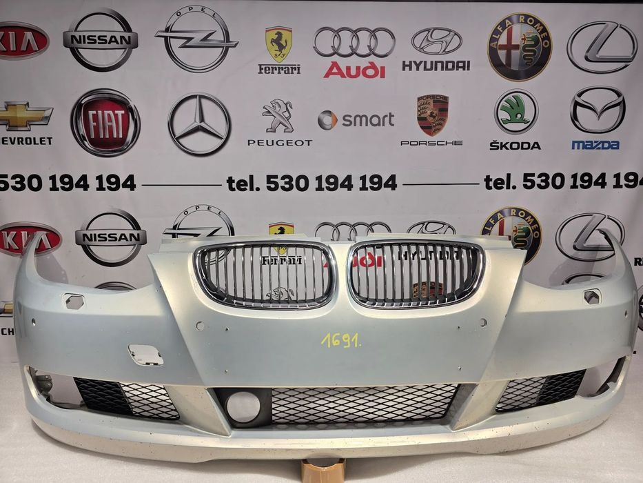 BMW E92 / E93 05-09 KOMPLETNY ZDERZAK PRZEDNI PRZÓD ŁADNY I KOMPLETNY NA SPRYSKI + 4xPDC , NR 7128225 , NR AUKCJI NZ1691