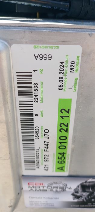 Silnik V Klasa 654 920