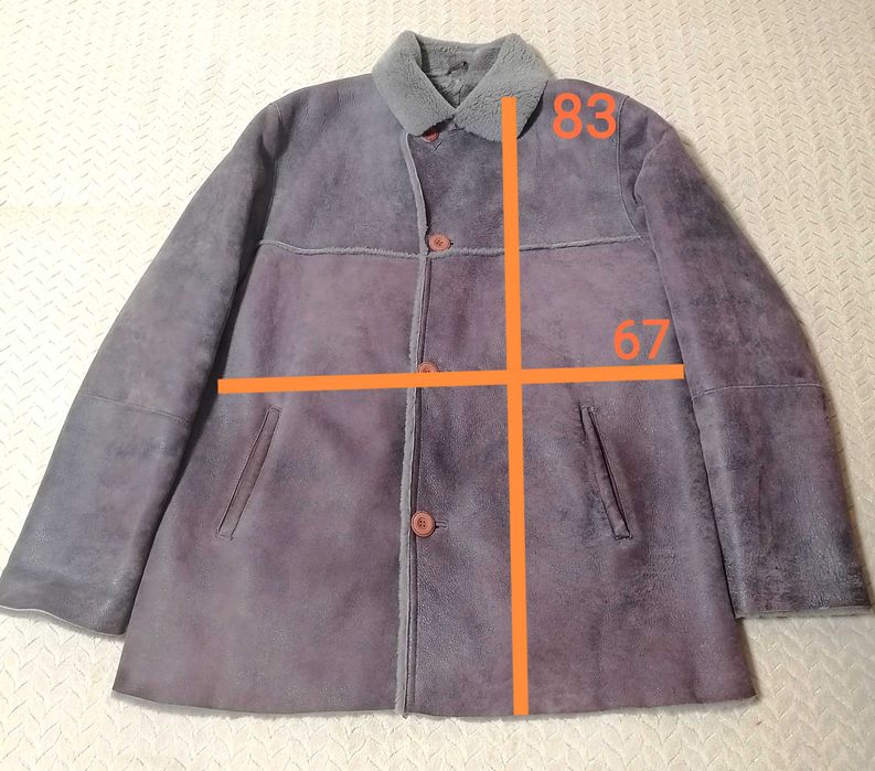 Зимова шкіряна дублянка розмір 52-54