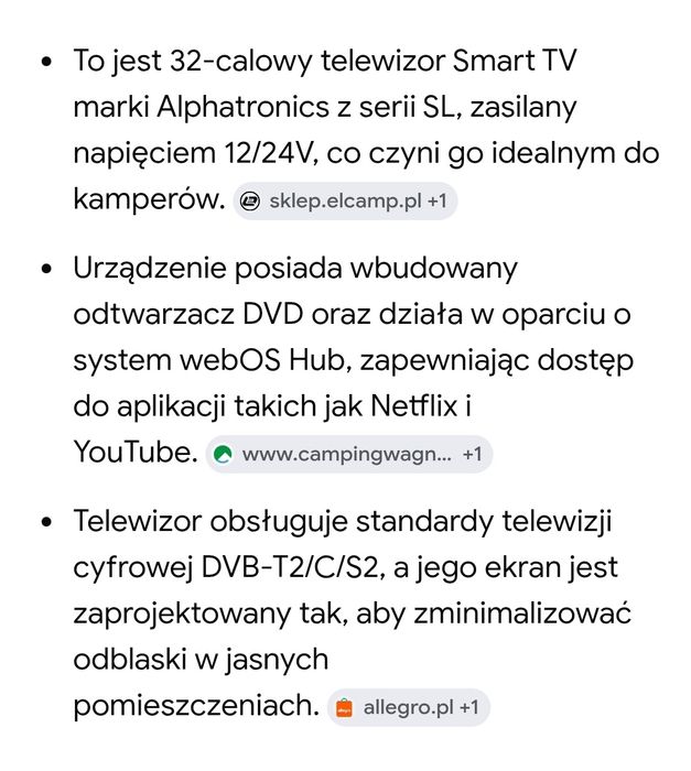 Smart tv 12V-24V alphatronics 32 Call DVD