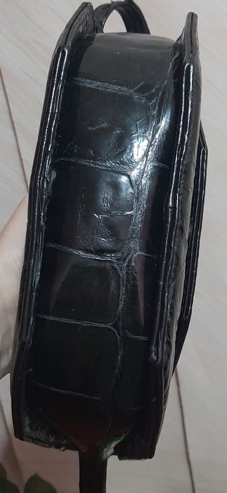 Сумочка лакована брендова ,натуральна шкіра крокодил