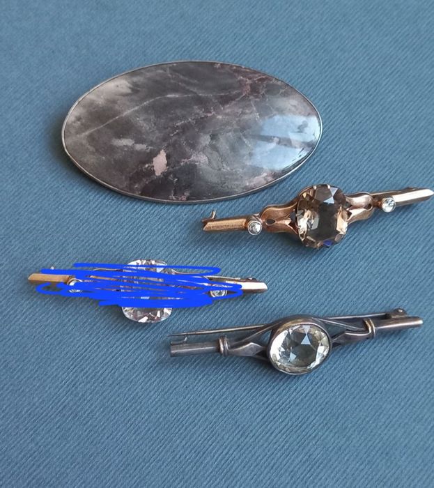 Броши серебро 875проба и 84 проба