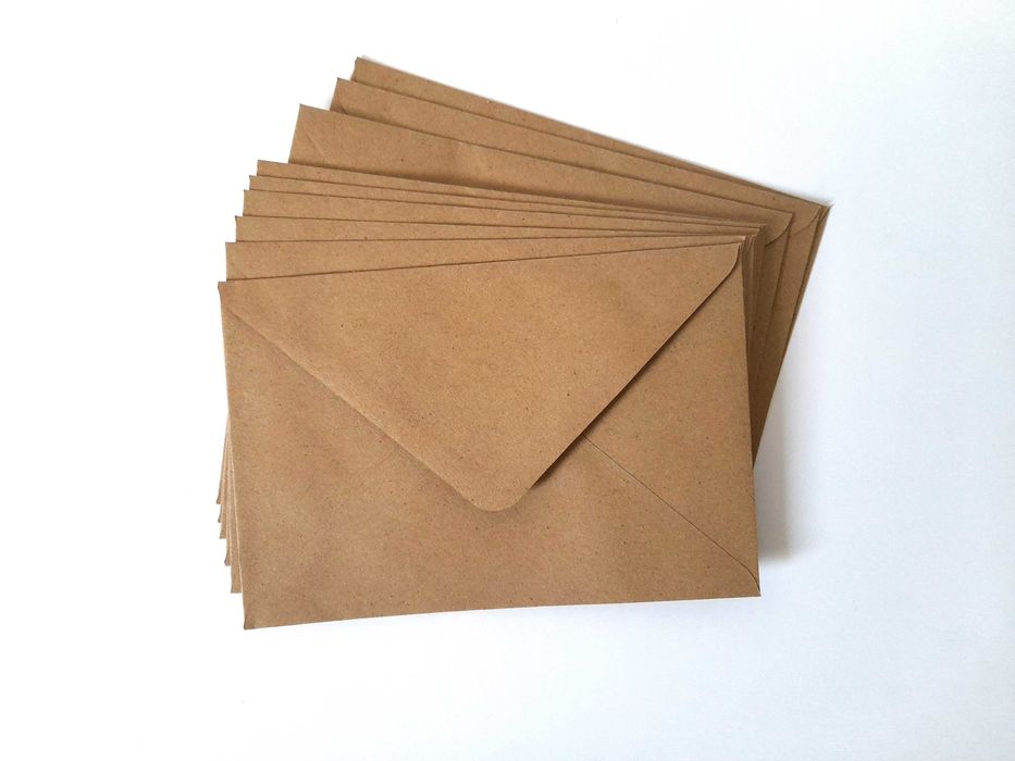 Envelopes Natural 12x17.6cm - um pouco maior que C6