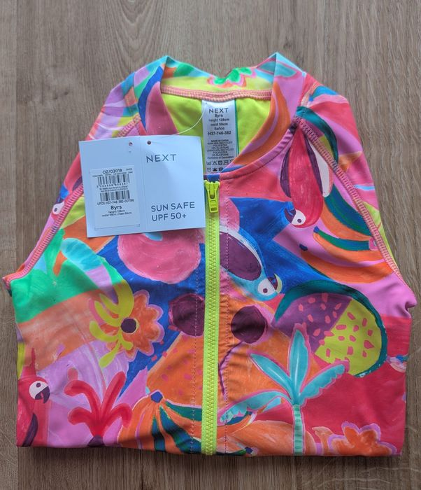 Next nowy strój uv z długim rękawem 8yrs 128cm