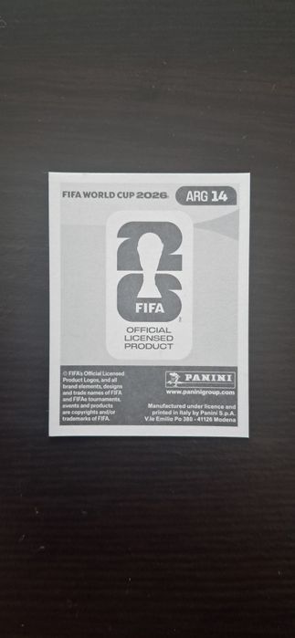 Cromo futebol de Nico Paz(Mundial 2026)da Panini