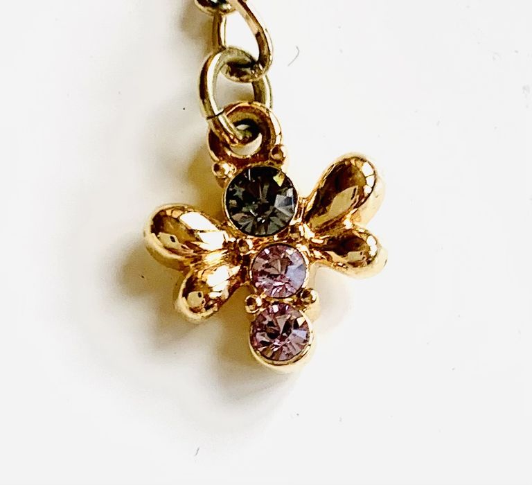 Винтажное колье-кулон в виде бабочки от бренда Swarovski из коллекции Aliza (модель Swarovski Aliza Crystal Gold Butterfly Pendant Necklace).