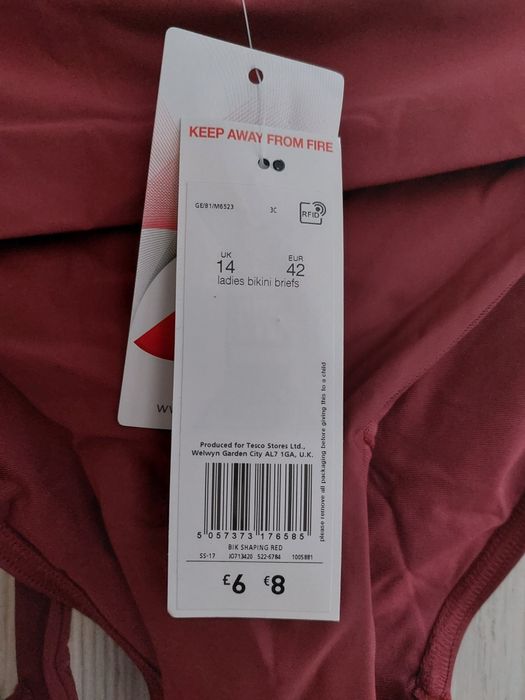 Брендовий роздільний бордовий купальник F&F розмір eur42