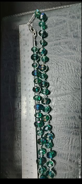 бусы с берилла,сердолика , Богемского озерносинего хрусталя