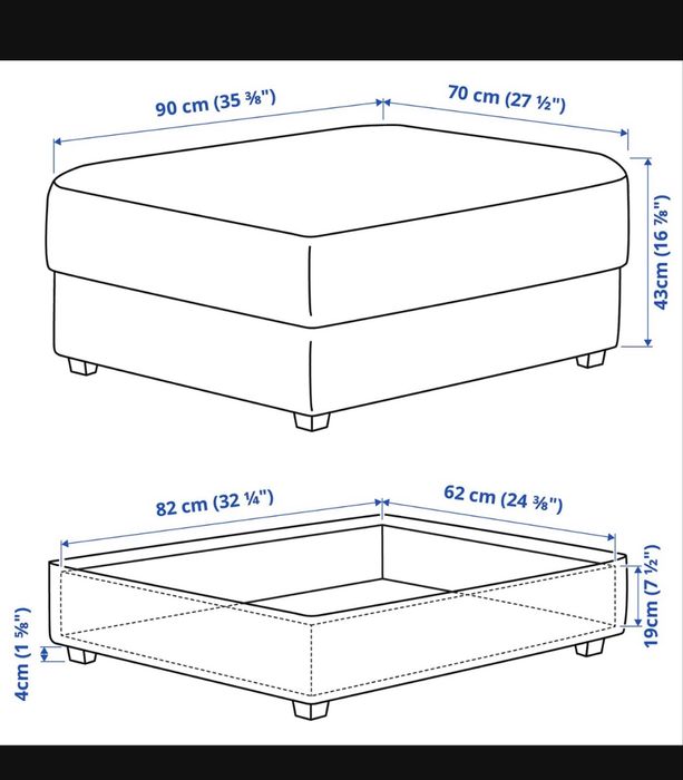 Banco repousa-pés Ikea Kivik