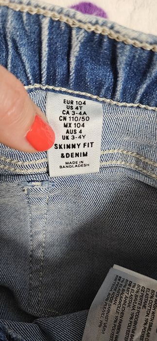 Jeansy, spodnie r. 104 h&m Nowe