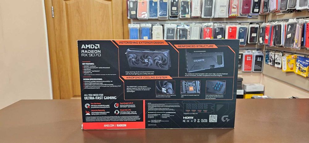 Відеокарта Radeon RTX 9070 GAMING OC 16G (GV-R9070GAMING OC-16GD)