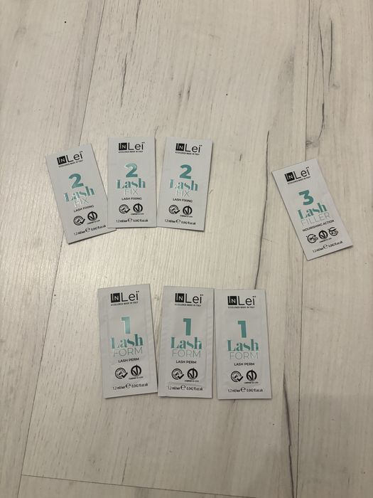 Inlei saszetki do laminacji liftu rzęs 1 form 2 fix 3 filler