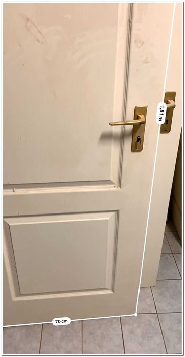 Drzwi wewnętrzne drewniane białe 70 cm