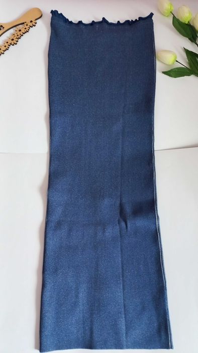 Довга спідниця вагітним  олівець футляр синя 46 48 розмір