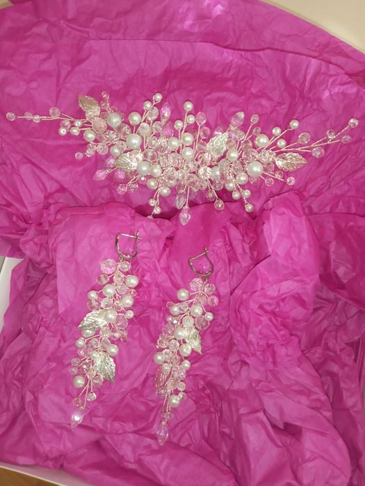 Прикраси у волосся , сережки ручна робота